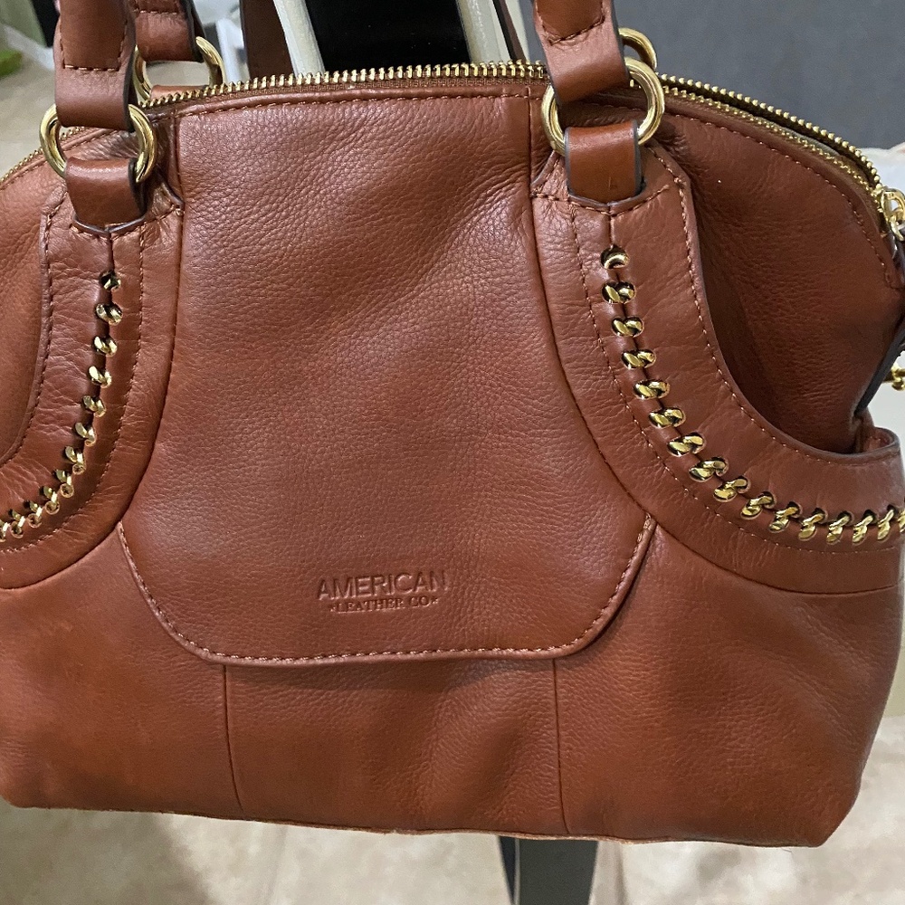 American Leather brown Handbag with shoulder strap